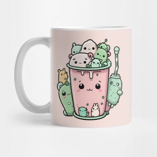 Kawaii Boba Tea with Cute Animals Mug